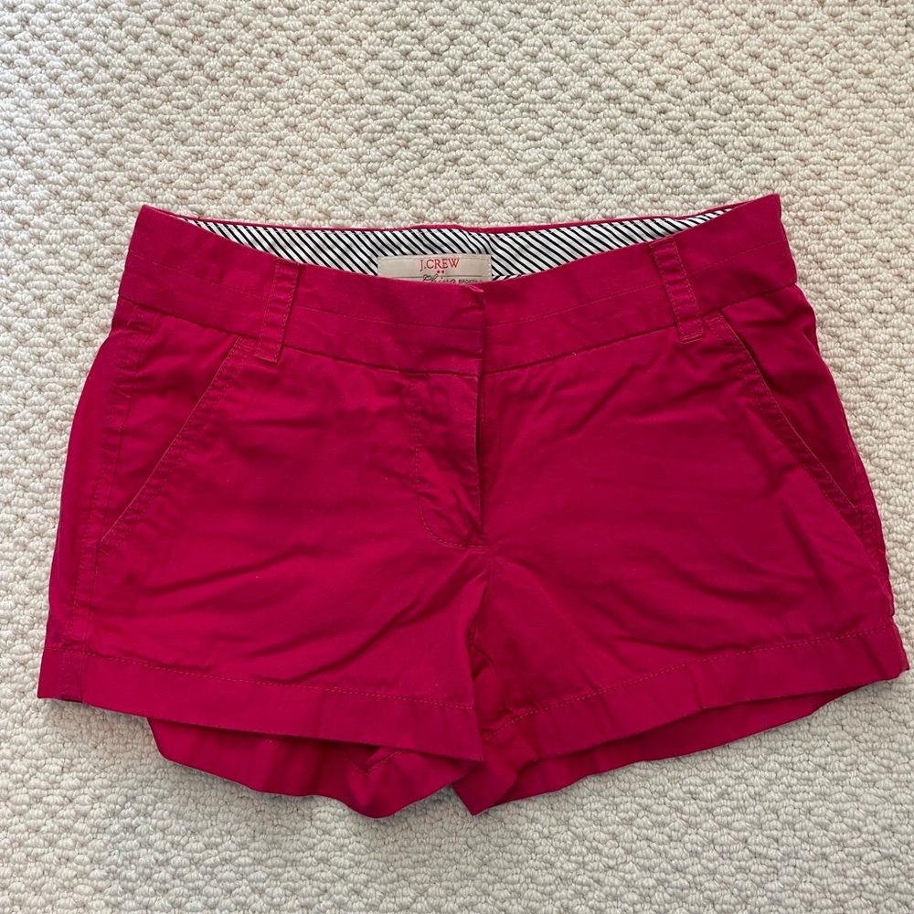 J. Crew Bright Pink Chino Shorts
